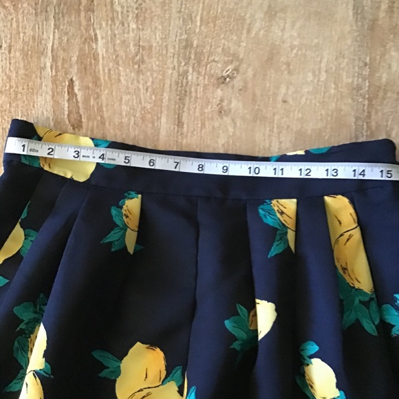 Eva Mendes "new york and company"- Lemon Print Pleated Lengthened Skirt - Picture 9 of 9